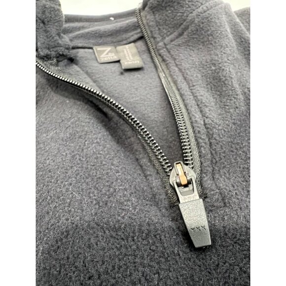 New Z by Zella Kids Size L (10/12) Quarter Zip Fleece Top Black Front Pockets - Picture 8 of 12